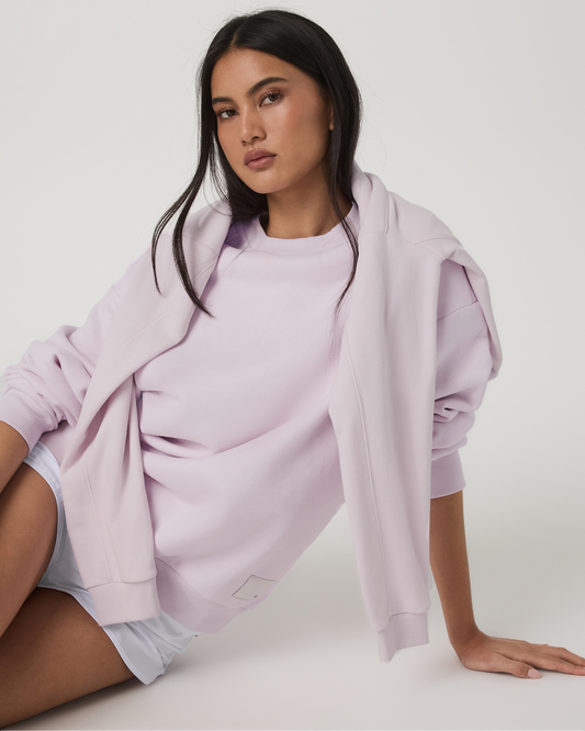Restore Oversized Crew 2.0 Women's Lilac Breeze Sweatshirt | Vuori onsale