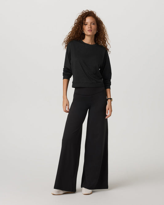 Halo Modern Crew Women's Black Heather Sweatshirt | Vuori sale
