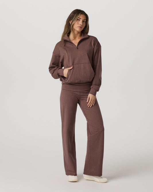 Granite Half Zip Women's Sable Heather Sweatshirt | Vuori discount