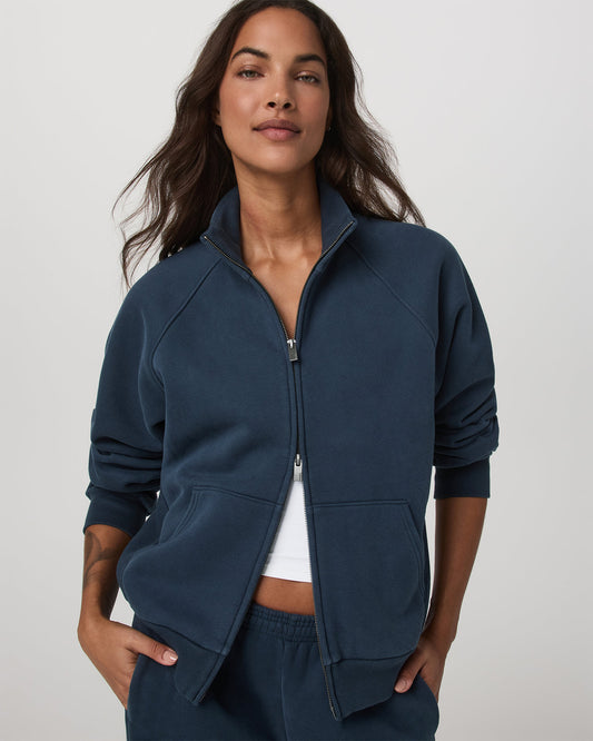 Restore Double Zip Sweatshirt Ocean Blue Full-Zip Fleece | Vuori outlet