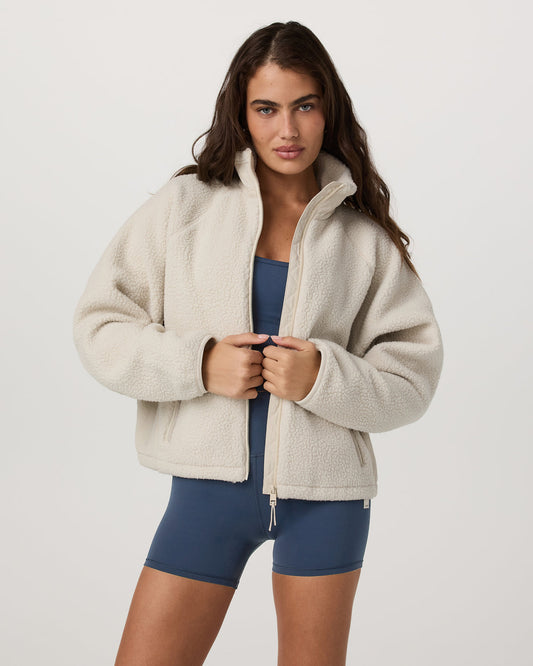 Alpine Jacket Women's Cozy Fleece Jacket in Bone | Vuori for sale