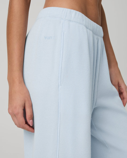 Waffle Wideleg Pant Women's Soft Sky Waffle Knit Pants | Vuori for sale