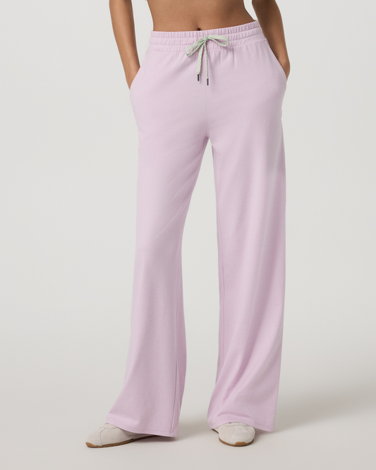 Halo Essential Wideleg Women's Lilac Breeze Heather Pants | Vuori for sale