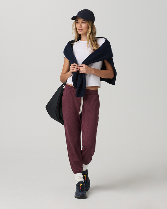 Performance Jogger - Long Women's Fig Heather Joggers | Vuori shop