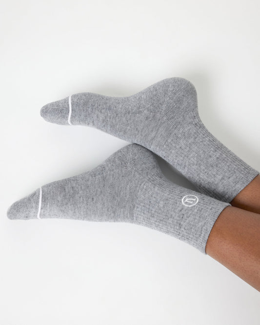 Half Crew Sock 2.0 Light Heather Grey Performance Socks | Vuori for sale