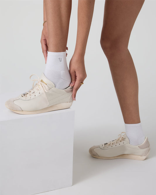 Quarter Crew V1 Sock 2.0 White | Vuori outlet