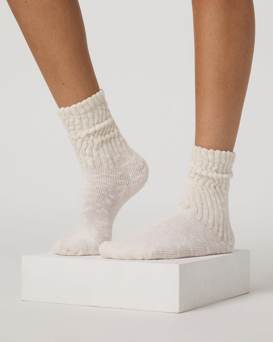 Cozy Sock Plush, Soft Marshmallow Heather Sock | Vuori shop