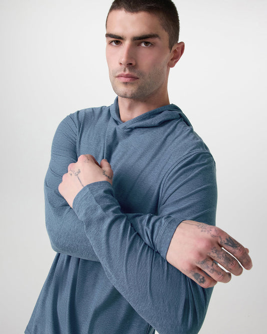 Strato Tech Hoodie Men's Pool Blue Workout Hoodie | Vuori for sale