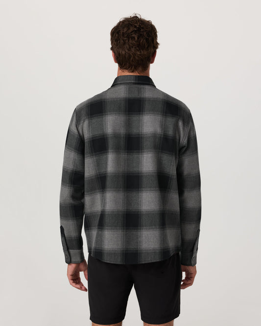 Range Shirt Jacket 2.0 Men's Dark Pewter Plaid Jacket | Vuori online