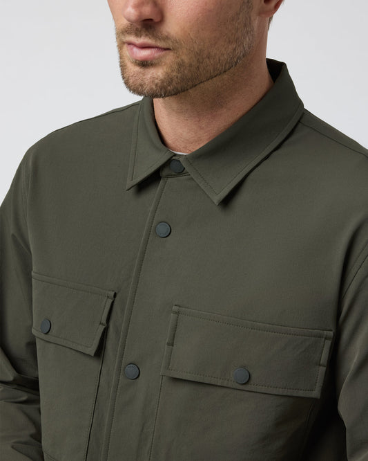 Lawson Tech Shirt Jacket Oregano | Vuori onsale