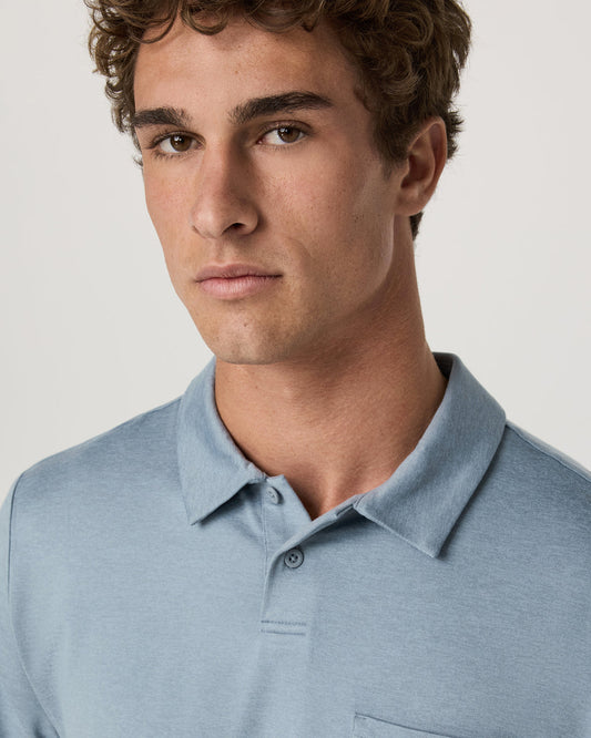 Men's Short Sleeve Ponto Performance Polo Flint Heather | Vuori shop