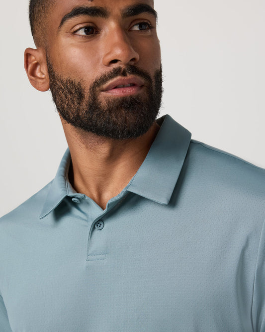 Short Sleeve Viewpoint Polo 2.0 Men's Mist Polo Shirt | Vuori sale