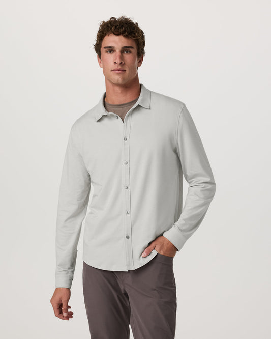 Men's Long Sleeve Ponto Button Down Salt Heather | Vuori outlet