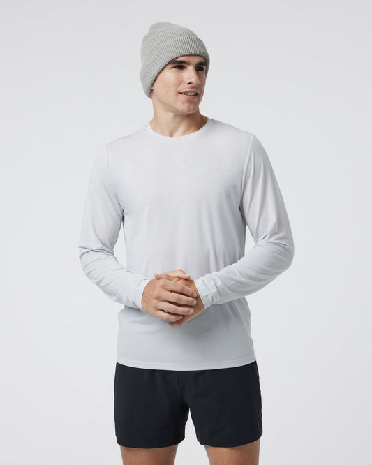 Long Sleeve Current Tech Tee Frost Grey | Vuori onsale