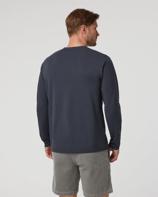 Long Sleeve Men's Feather Tee Navy | Vuori for sale
