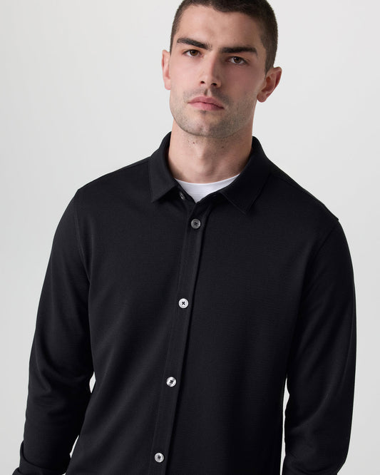 Long Sleeve North Beach Button Down Black | Vuori outlet