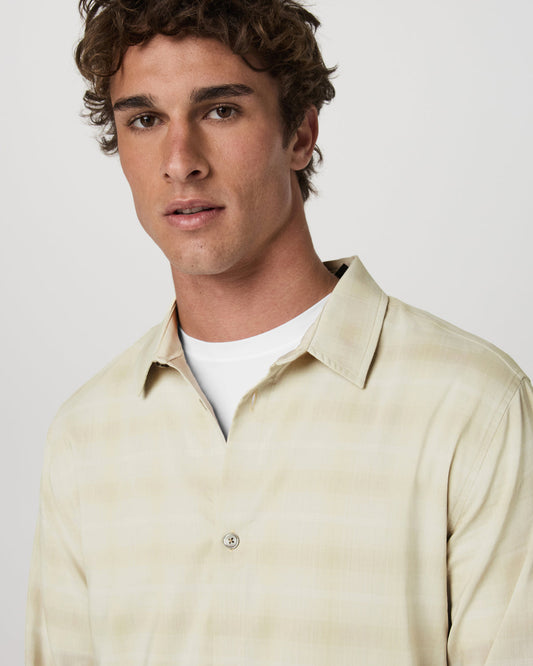 Men's Long Sleeve Plaid Button Down Shirt Sandalwood | Vuori outlet