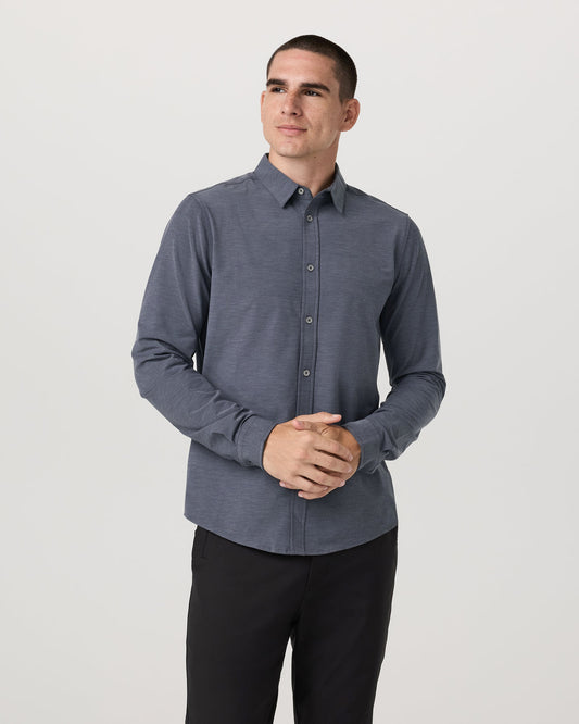 Long Sleeve Bridge Button Down Men's Moonlight Shirt | Vuori for sale