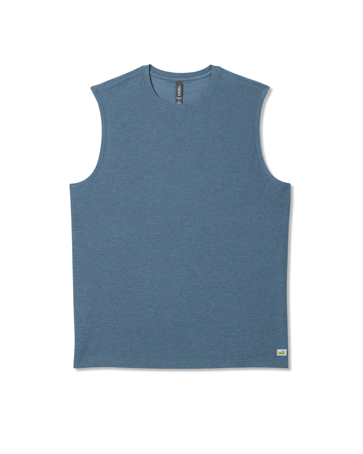 Strato Muscle Tee Men's Pool Blue Heather Tank Top | Vuori for sale