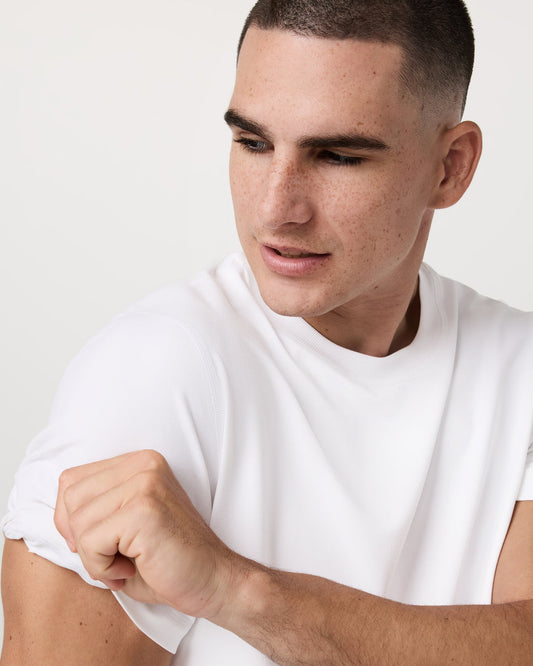 Men's Short Sleeve Ponto Performance Tee White | Vuori sale
