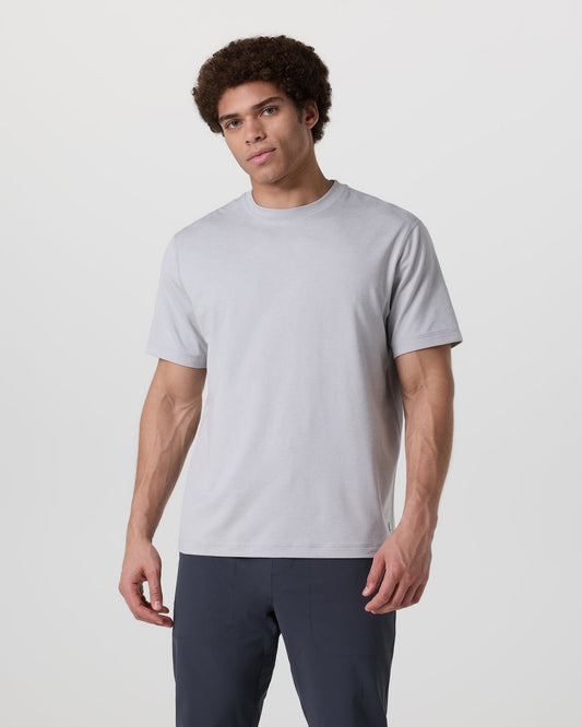 Short Sleeve Ponto Tee - Relaxed Fit Frost Grey Heather | Vuori online
