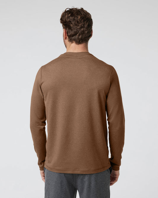 Long Sleeve Ponto Performance Tee Pecan Heather | Vuori shop