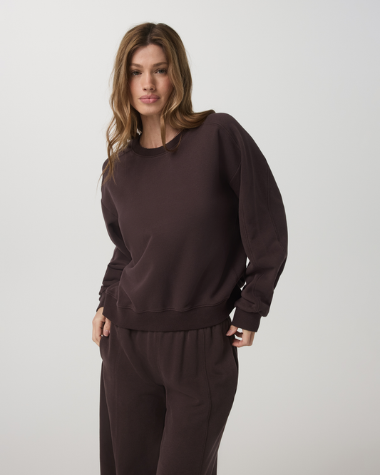 Sedona Seams Crew Women's French Roast Sweatshirt | Vuori shop