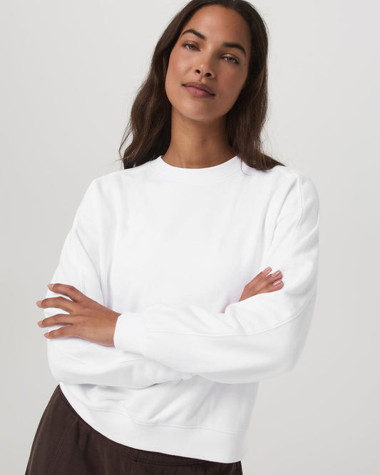 Sedona Seams Crew Women's White Fleece Sweatshirt | Vuori online