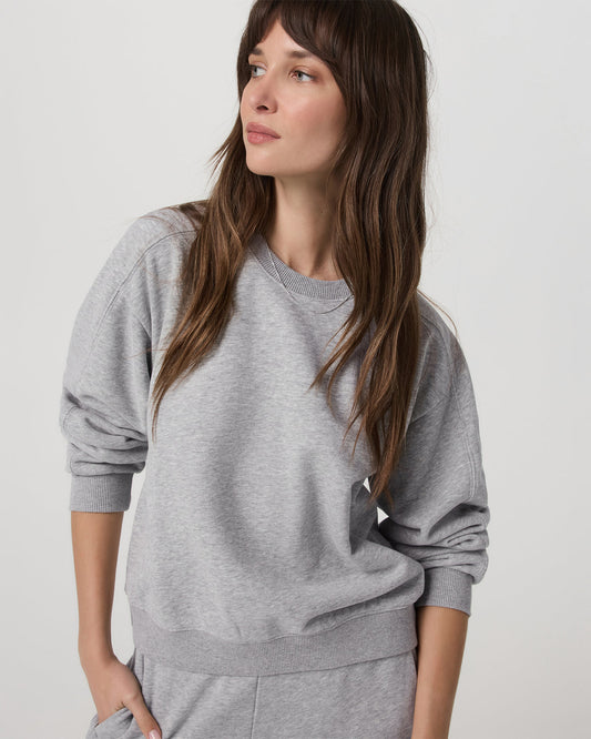 Sedona Seams Crew Women's Light Heather Grey Sweatshirt | Vuori shop
