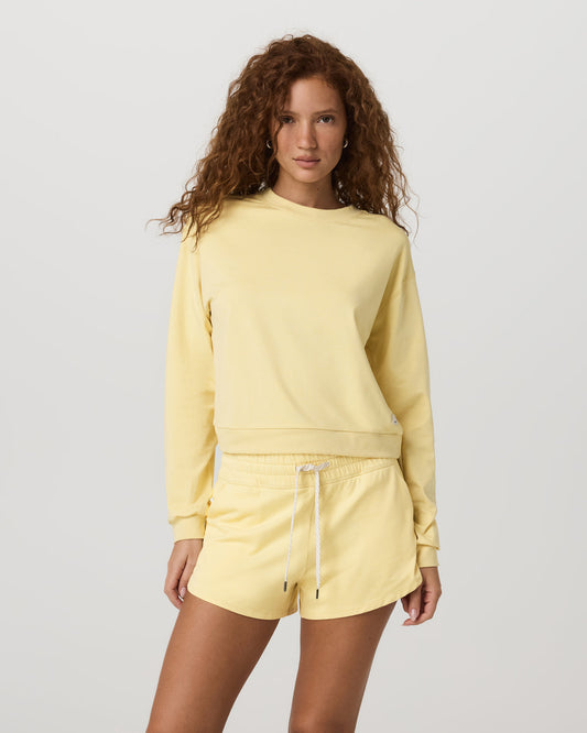 Halo Modern Crew Lemon Snap Heather Lounge Sweatshirt | Vuori online
