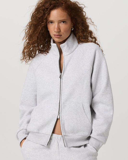 Restore Double Zip Sweatshirt Pale Grey Heather Full-Zip | Vuori discount