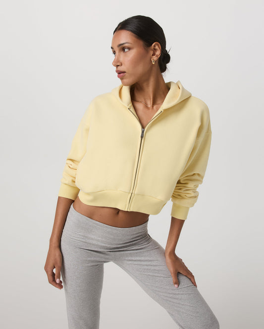 Restore Mini Full Zip Hoodie Lemon Snap Oversized Hoodie | Vuori shop