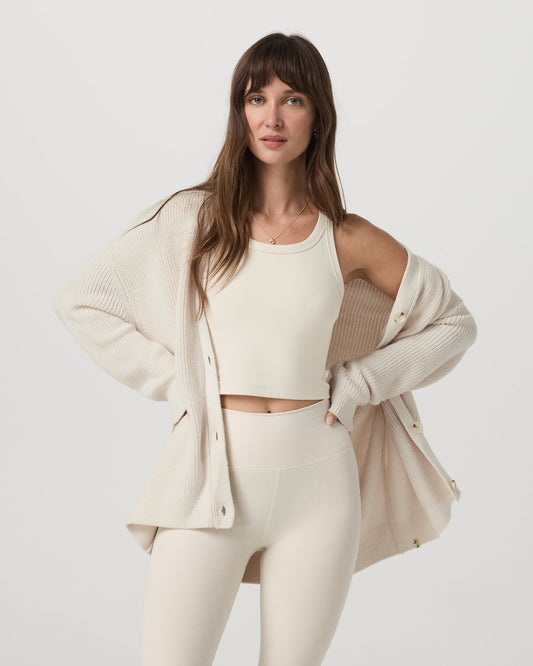 Alps Boyfriend Cardigan Women's Marshmallow Sweater | Vuori onsale