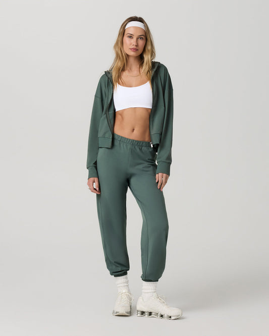 Halo Modern Full Zip Hoodie Women's Agate Green Hoodie | Vuori shop