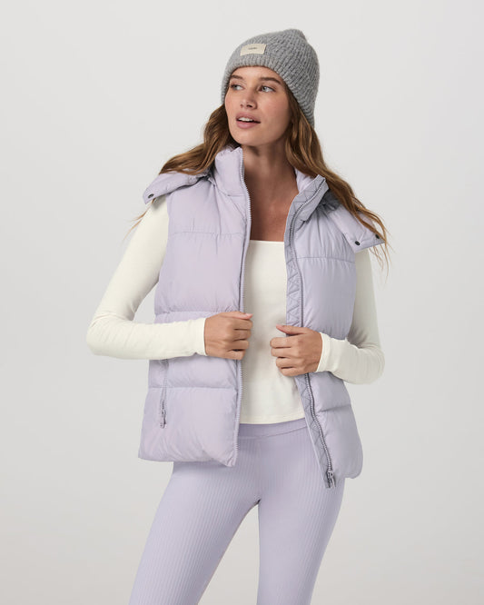 Alta Down Vest Women's Lavender Ice Sleeveless Vest | Vuori shop