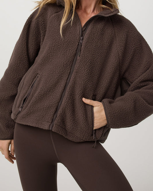 Alpine Jacket Women's Cozy Fleece Jacket in Java | Vuori discount