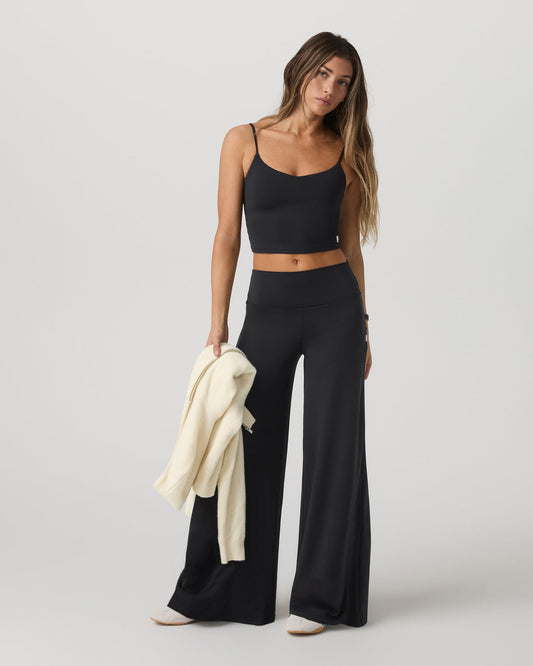 Halo Easy Wideleg Pant - Long Women's Solid Black Pants | Vuori discount