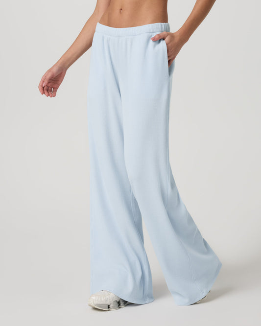 Waffle Wideleg Pant Women's Soft Sky Waffle Knit Pants | Vuori for sale