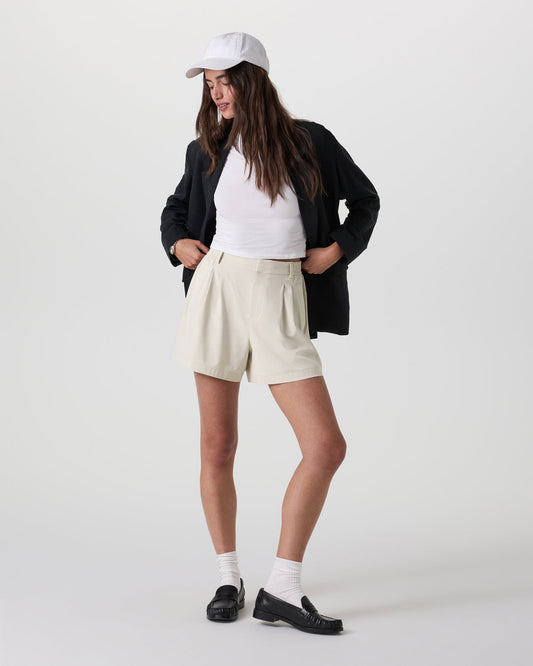 Villa Trouser Shorts Women's Mushroom Pleated Shorts | Vuori shop