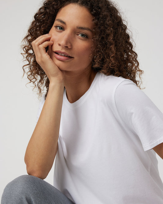 Feather Tee Women's White Lightweight Tee | Vuori shop