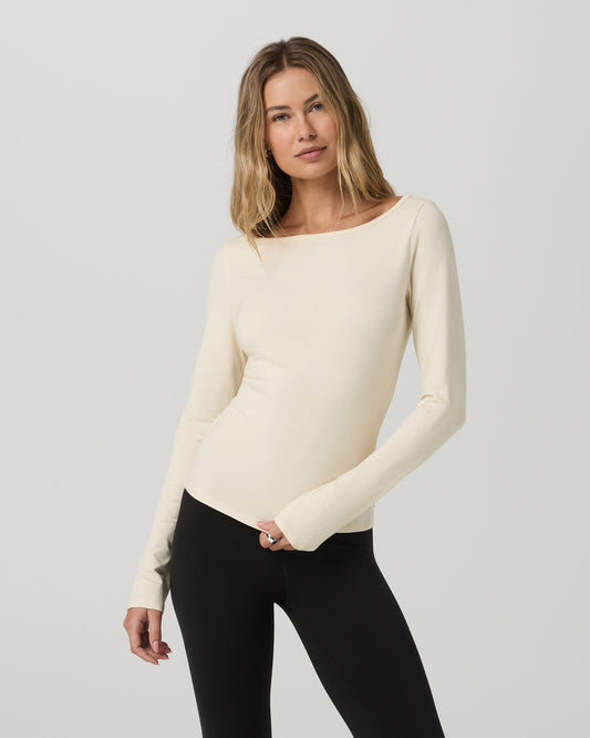 Long Sleeve Tuvalu Boat Neck Bone | Vuori online