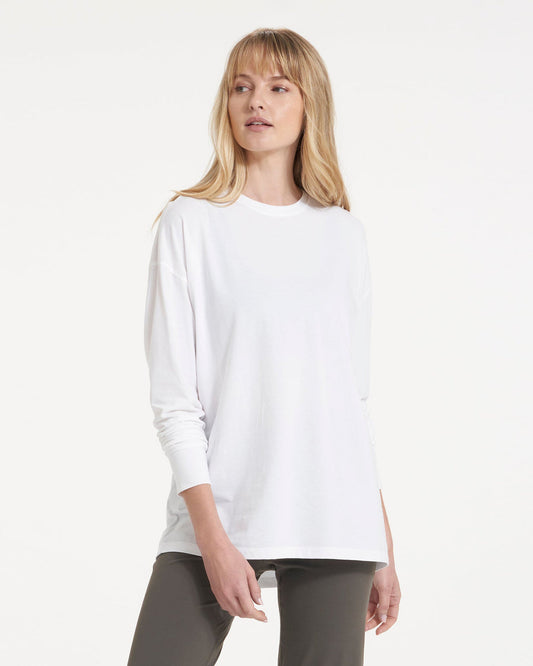 Long-Sleeve Feather Tee White | Vuori discount