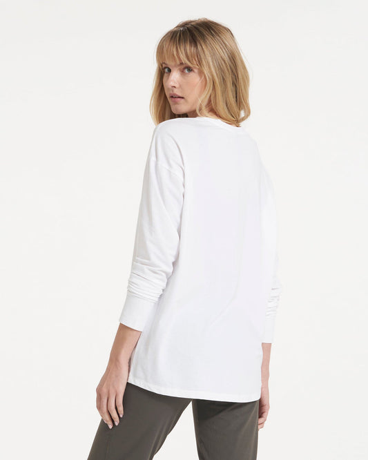 Long-Sleeve Feather Tee White | Vuori discount