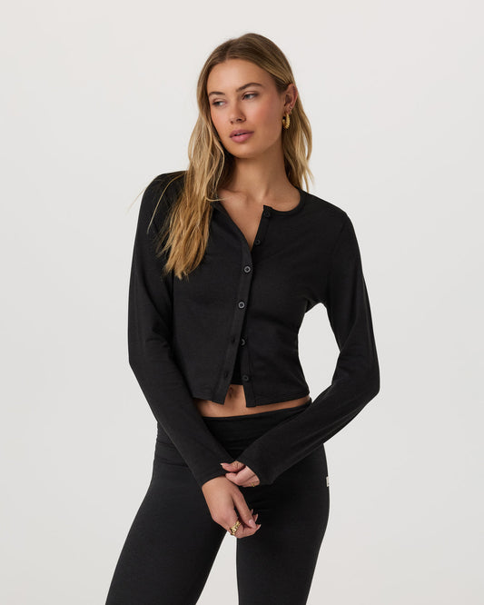 Halo Cardigan 2.0 Black Heather | Vuori shop