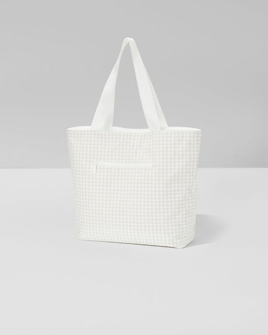 ALOHA-Day Tripper Natural/Bone Gingham Bag | Vuori outlet