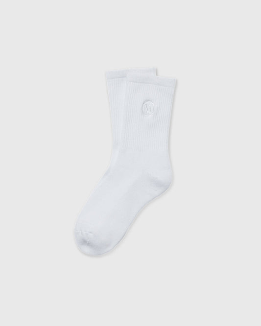 Half Crew Sock 2.0 White Performance Socks | Vuori online
