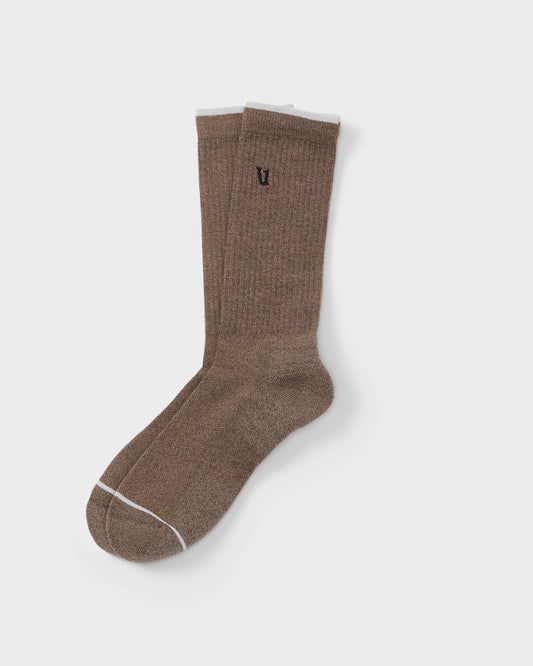 V1 Crew Sock Smokey Taupe Heather Performance Socks | Vuori sale