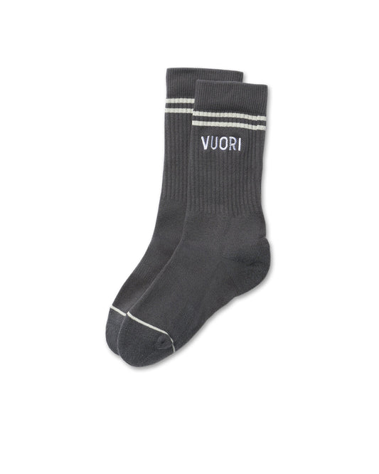 Vuori Crew Sock Charcoal Performance Crew Socks | Vuori online