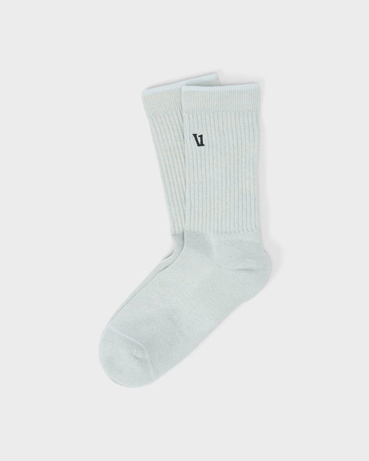 V1 Crew Sock 2.0 Storm Blue Heather Performance Socks | Vuori shop