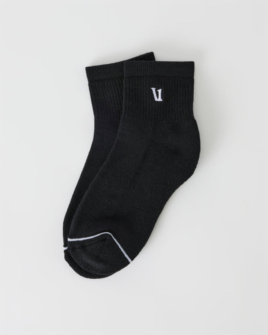 Quarter Crew V1 Sock 2.0 Black Quarter Crew Socks | Vuori sale